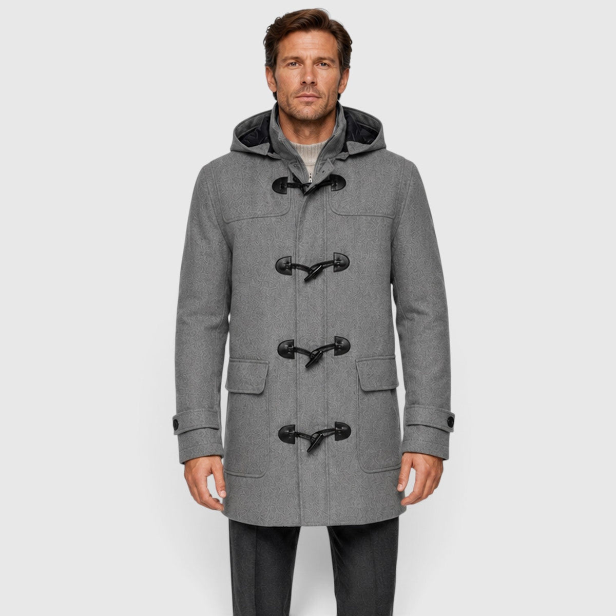 Boone | Warm Hooded Toggle Coat