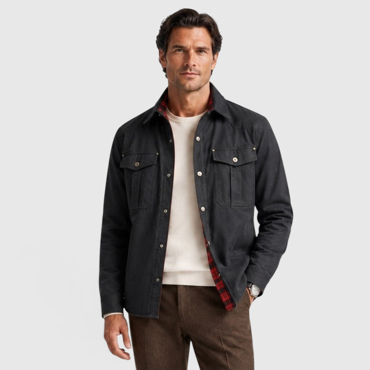 Bronson | Effortless Plaid-Lined Overshirt Men