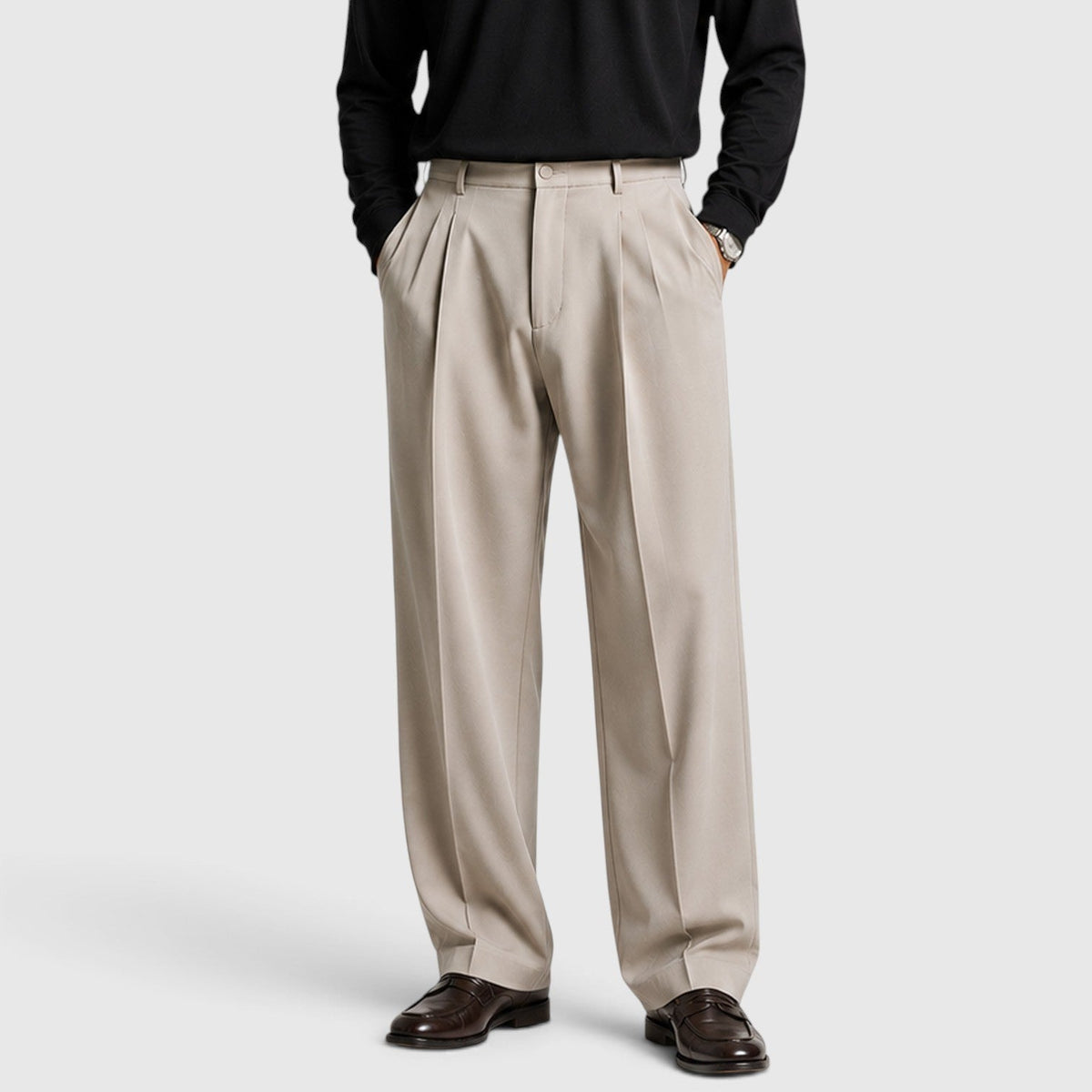 Jasper | Relaxed Pleated Smart Trousers for Men