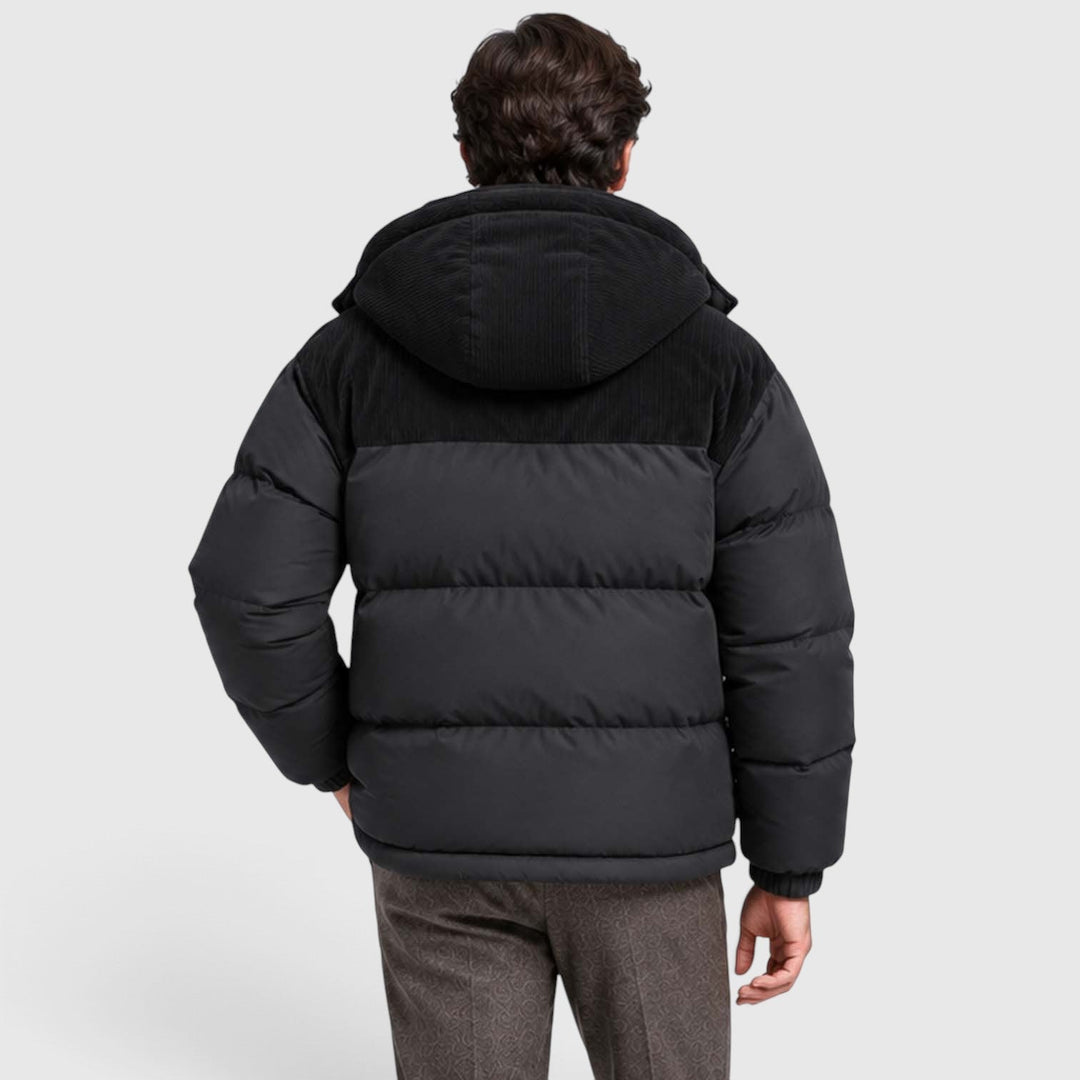 Sullivan | Practical Hooded Corduroy-Panel Puffer Jacket
