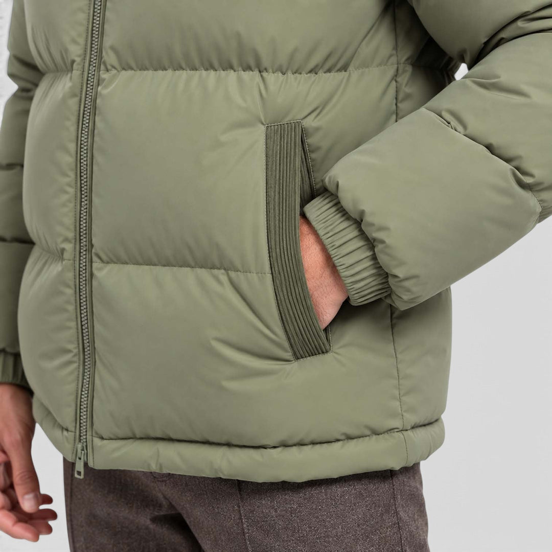 Sullivan | Practical Hooded Corduroy-Panel Puffer Jacket