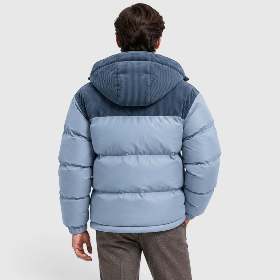 Sullivan | Practical Hooded Corduroy-Panel Puffer Jacket