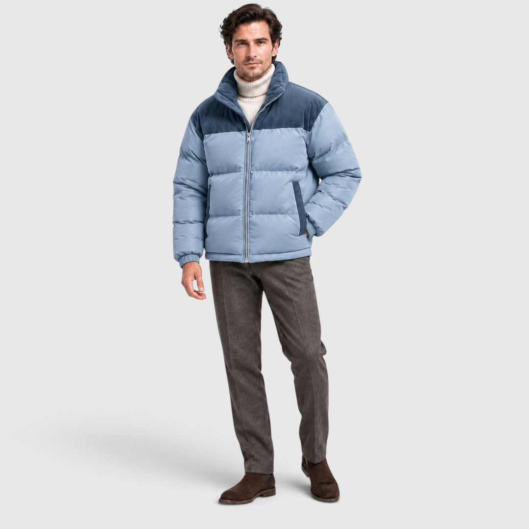 Sullivan | Practical Hooded Corduroy-Panel Puffer Jacket