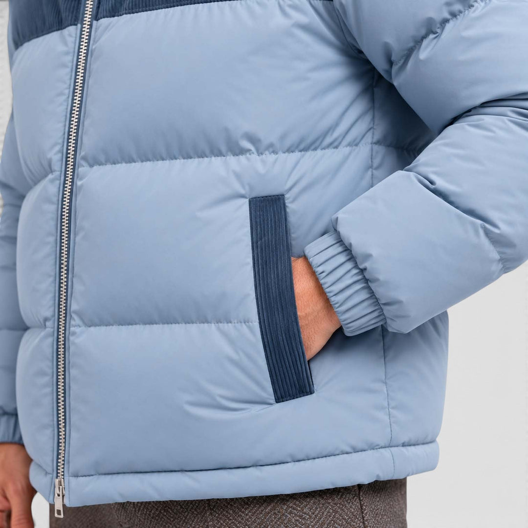 Sullivan | Practical Hooded Corduroy-Panel Puffer Jacket