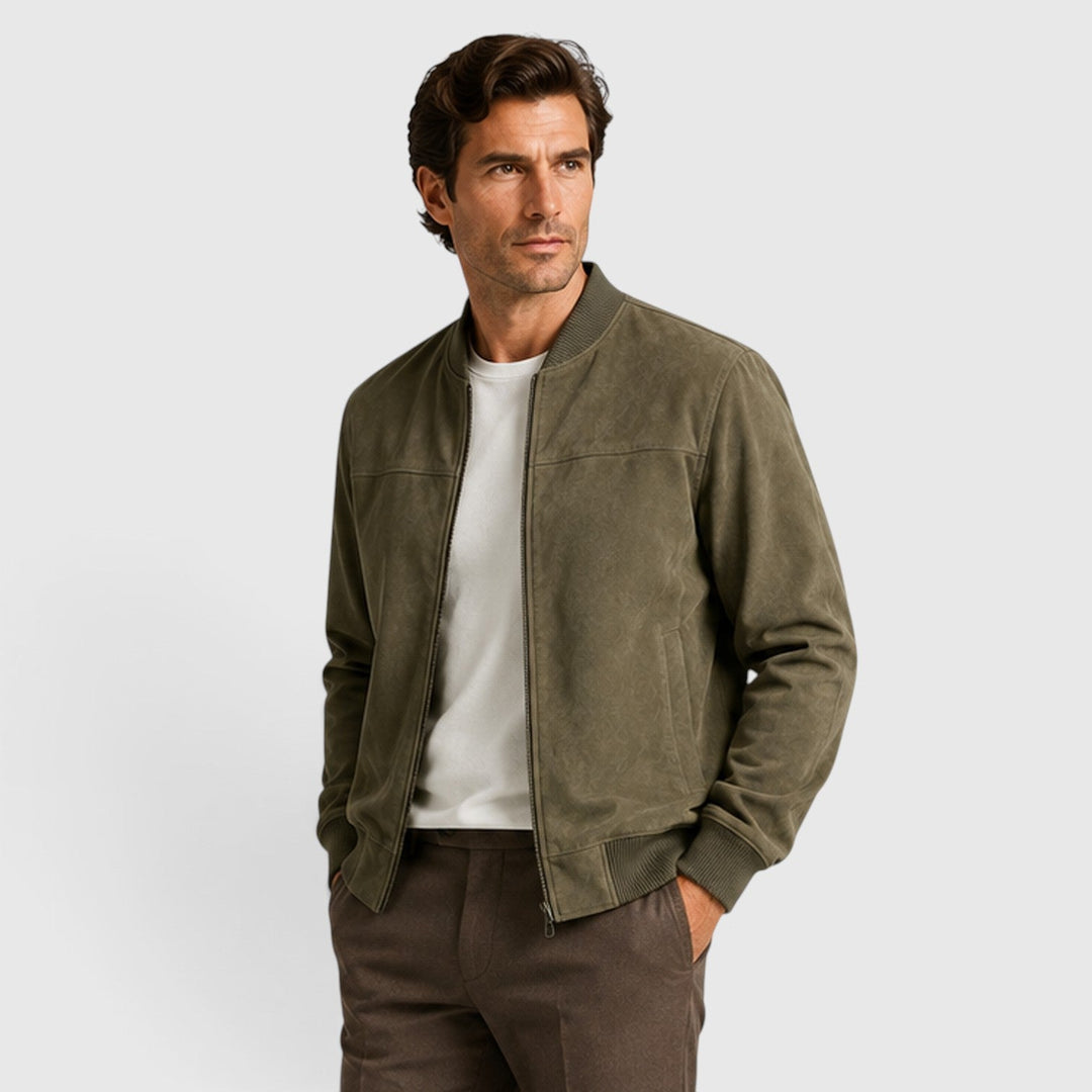 Clayton | Relaxed Suede Bomber Jacket