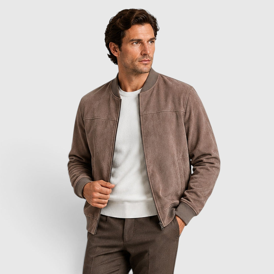 Clayton | Relaxed Suede Bomber Jacket