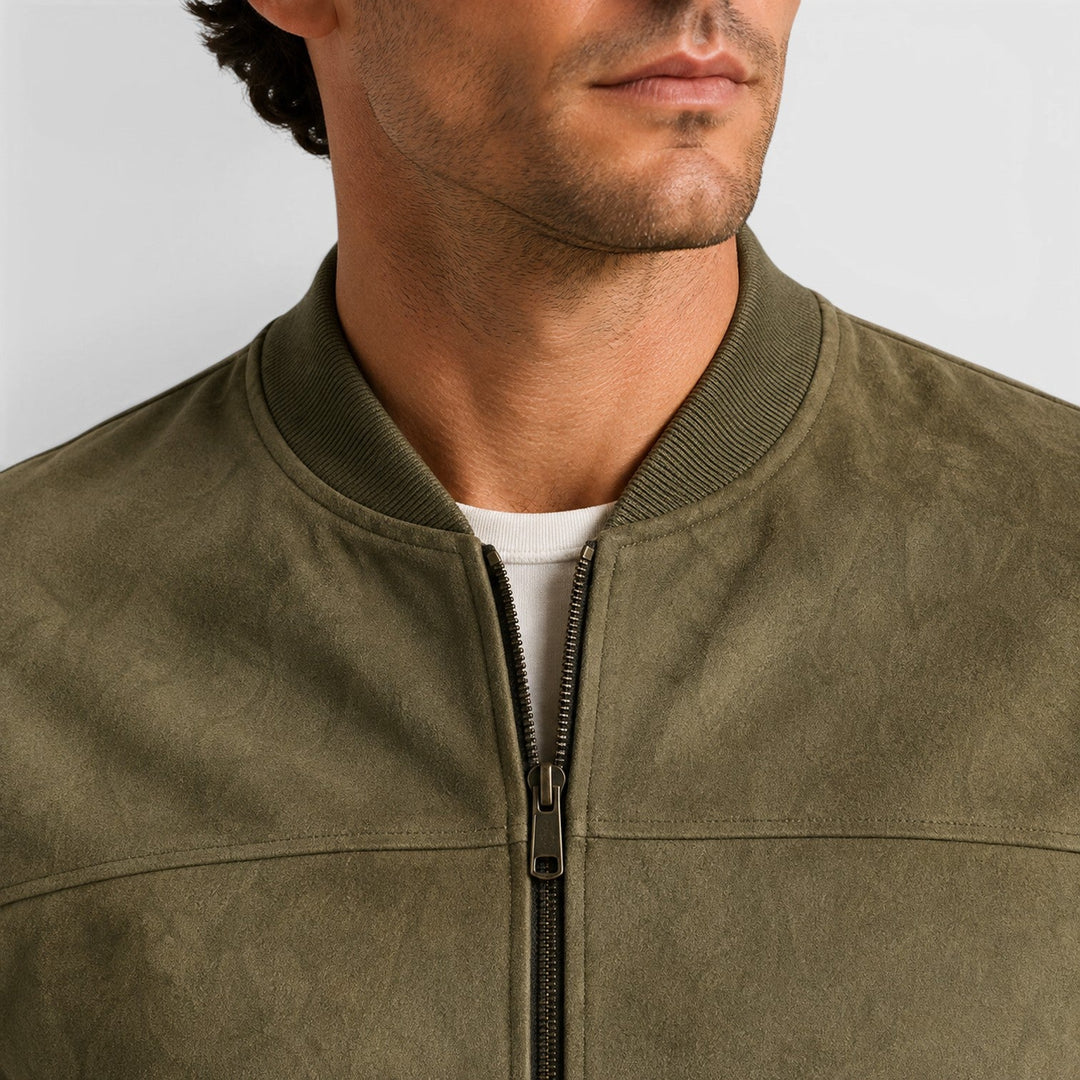 Clayton | Relaxed Suede Bomber Jacket