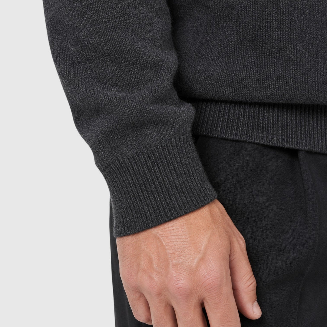 Clay | Refined Long-Sleeve Polo Sweater
