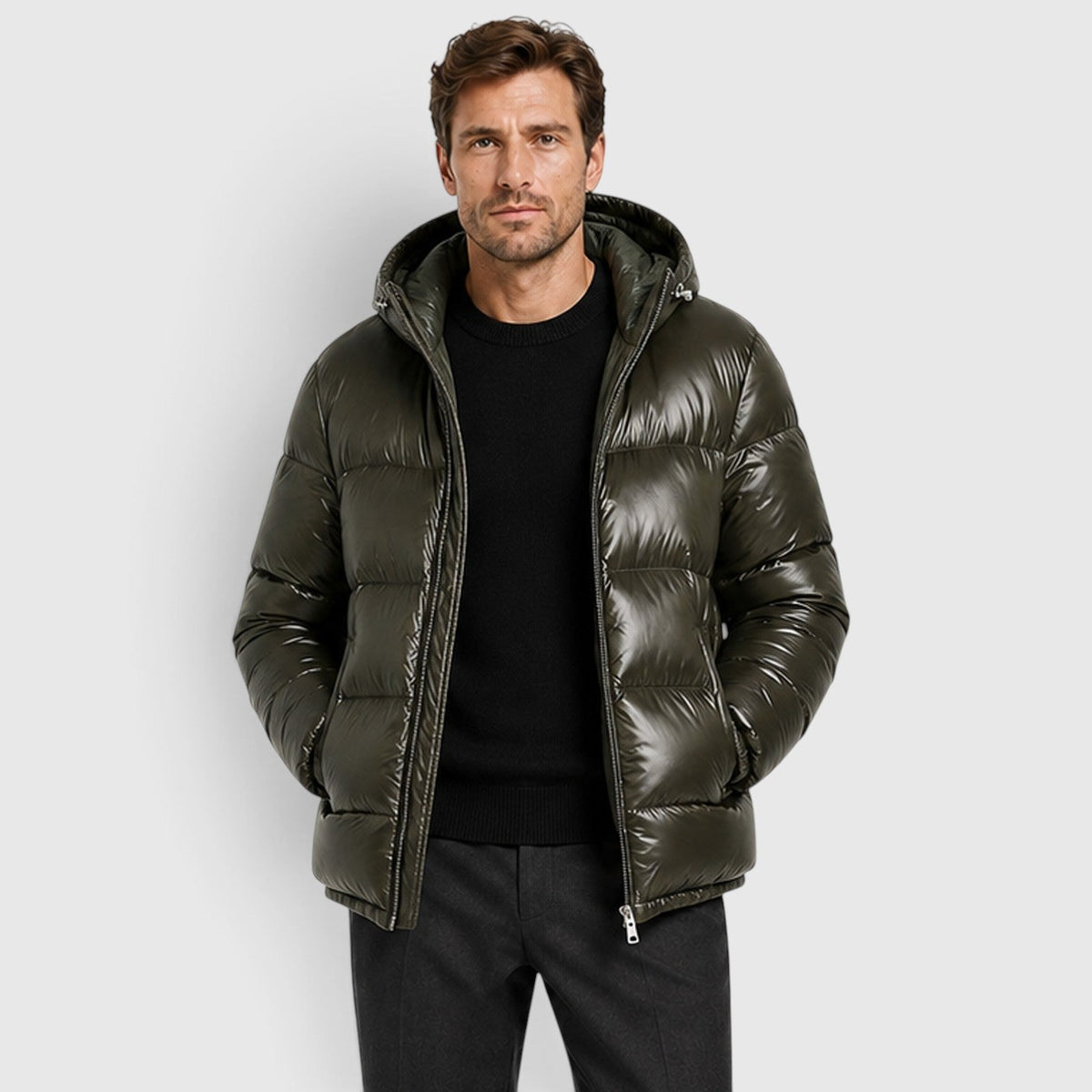 Elias | Warm Insulated Hooded Puffer Jacket for Men