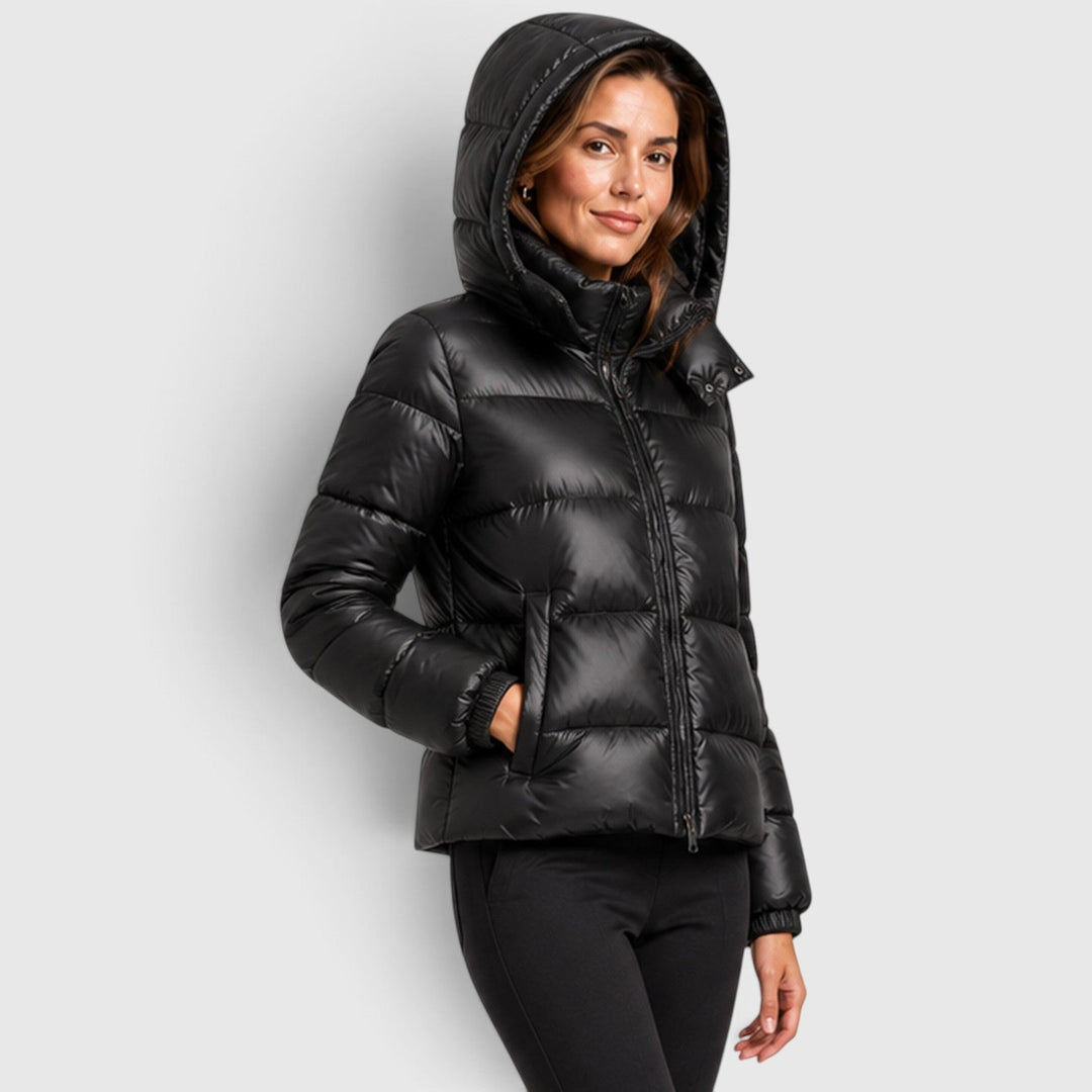 Freya | Sleek Hooded Lightweight Puffer Jacket