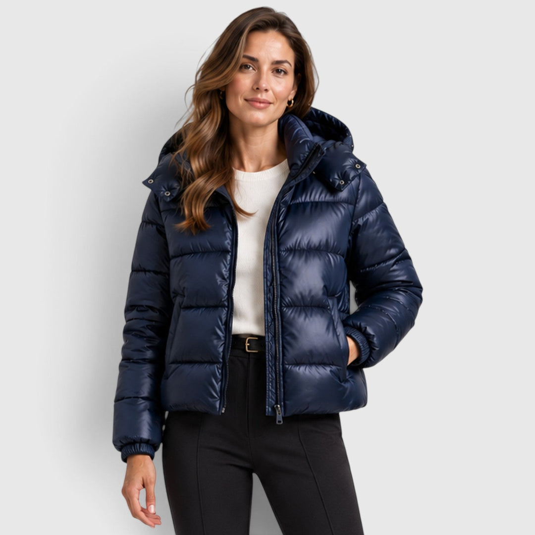 Freya | Sleek Hooded Lightweight Puffer Jacket