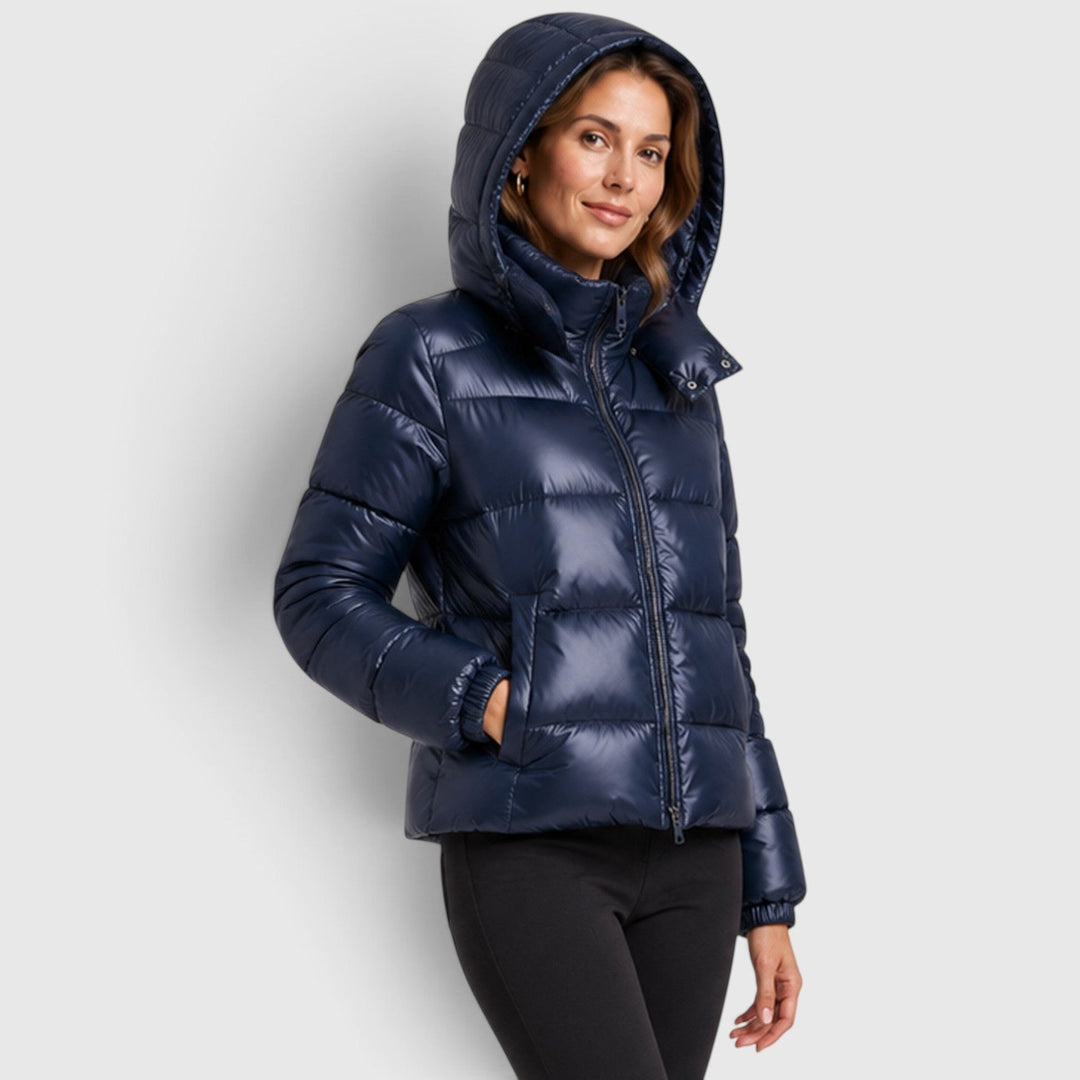 Freya | Sleek Hooded Lightweight Puffer Jacket