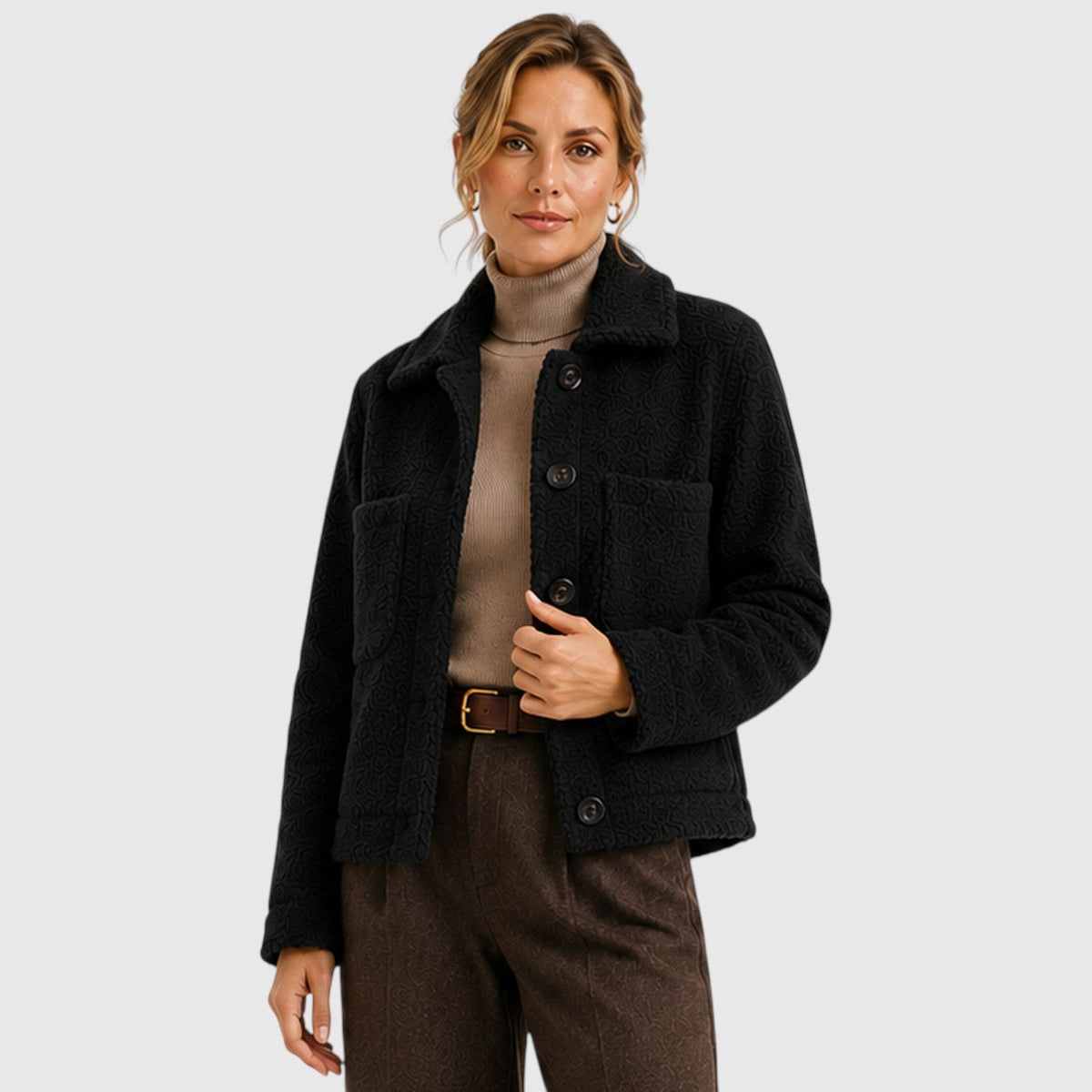 Selina | Relaxed Cropped Knit Blazer