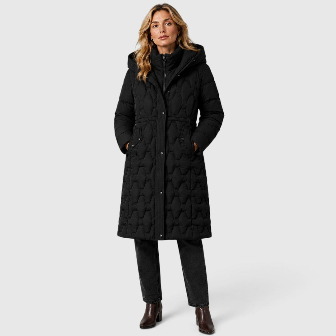 Isla | Women's Refined Long Hooded Puffer Coat
