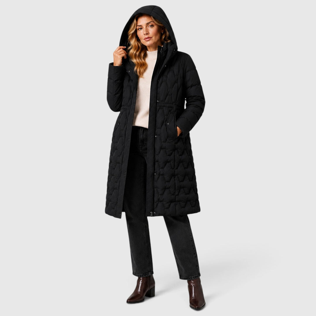 Isla | Women's Refined Long Hooded Puffer Coat