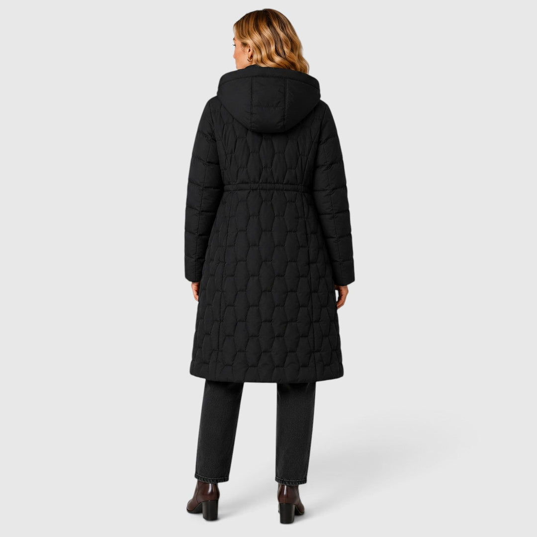 Isla | Women's Refined Long Hooded Puffer Coat