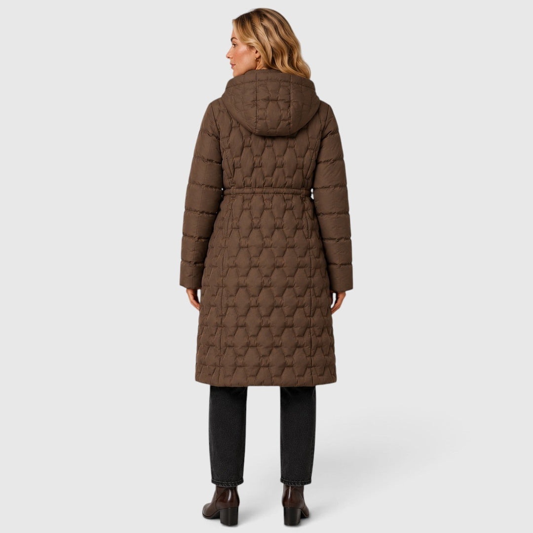 Isla | Women's Refined Long Hooded Puffer Coat