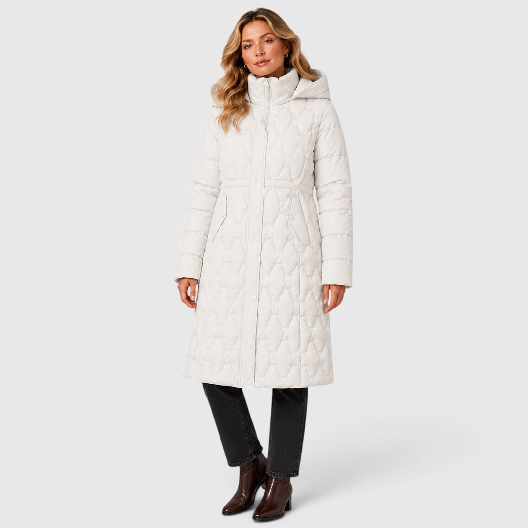 Isla | Women's Refined Long Hooded Puffer Coat