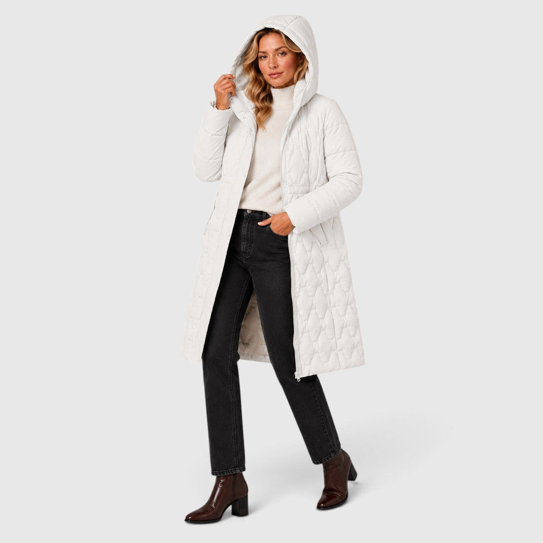 Isla | Women's Refined Long Hooded Puffer Coat