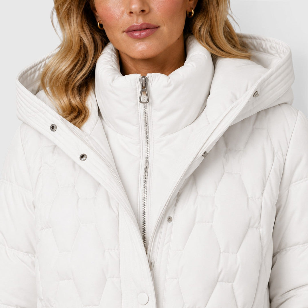 Isla | Women's Refined Long Hooded Puffer Coat