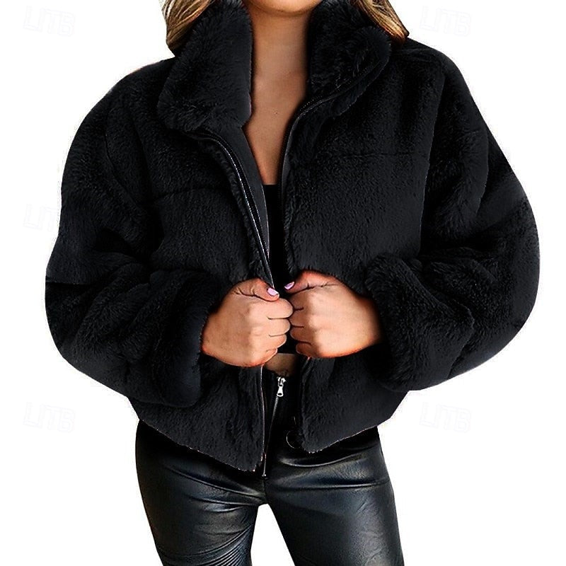 Camilla | Cozy Cropped Faux Fur Jacket