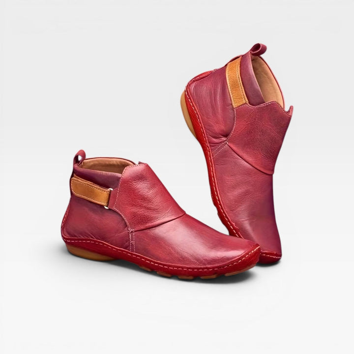 Wilhelmina | Effortless Cushioned Leather Ankle Boots Women