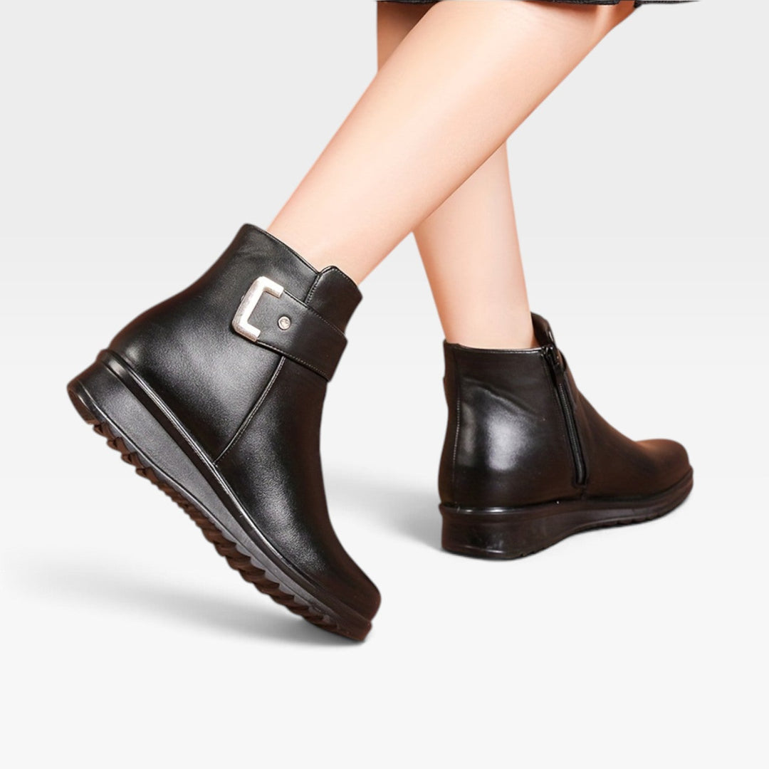 Rosamund | Supportive Orthopedic Leather Ankle Boots Women