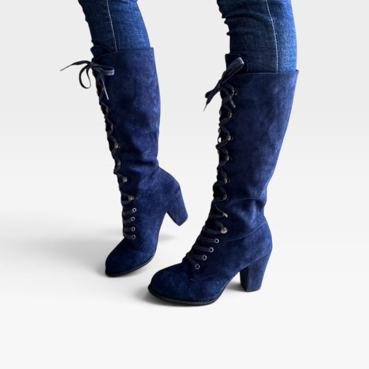 Perpetua | Versatile Lace-Up Block Heel Ankle Boots Women