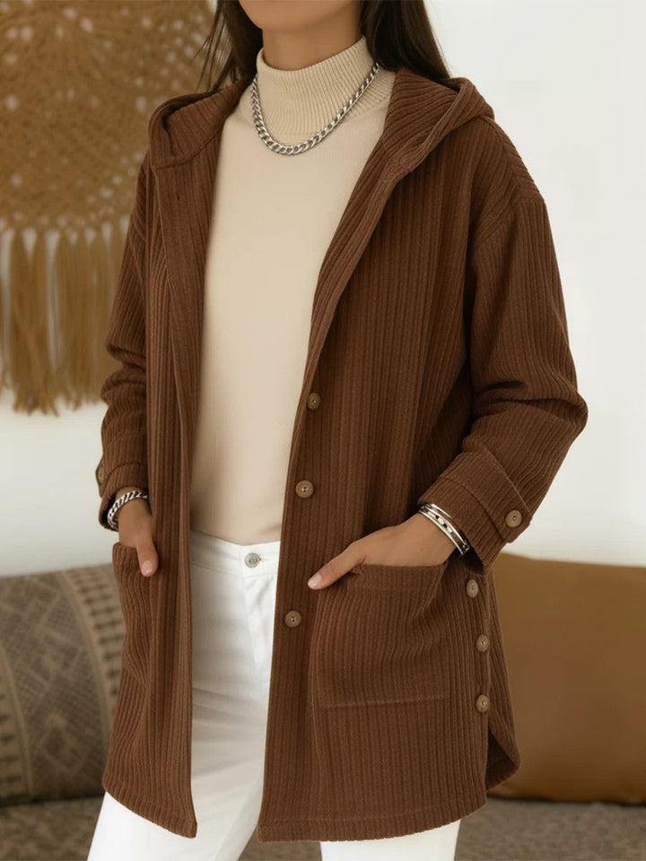 Eleanor | Effortless Hooded Corduroy Jacket