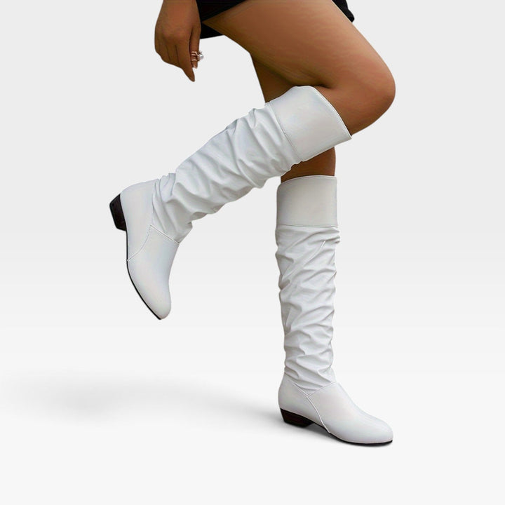 Theodosia | Relaxed Knee High Block Heel Boots Women