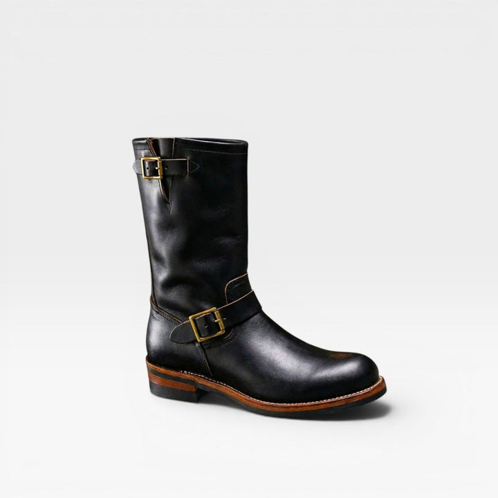 Anselm | Rugged Buckle Strap Leather Mens Boots