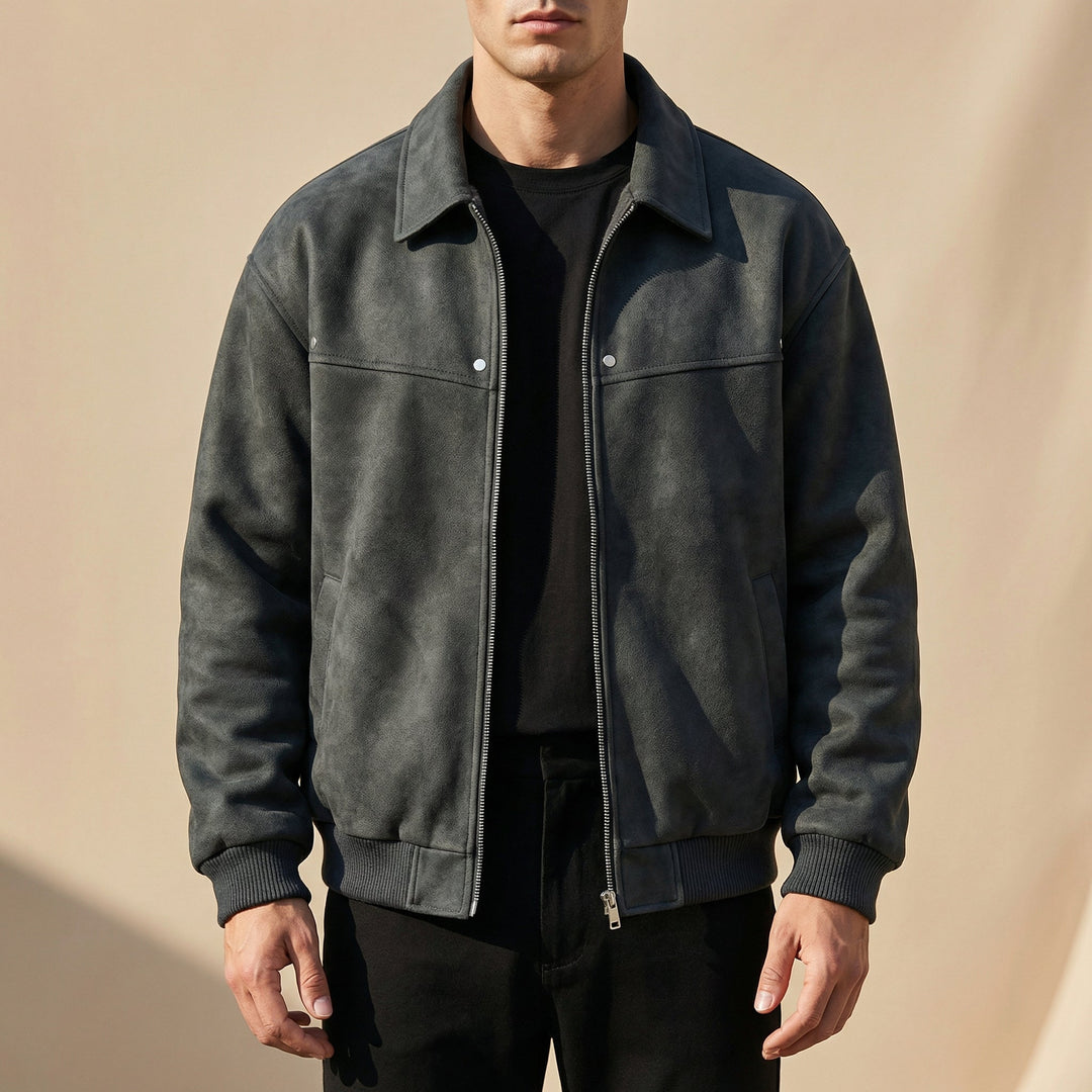 Kellan | Refined Leather Jacket for Men's Textured Outerwear