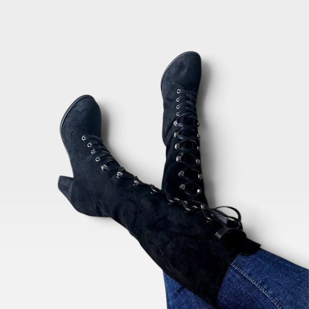 Perpetua | Versatile Lace-Up Block Heel Ankle Boots Women