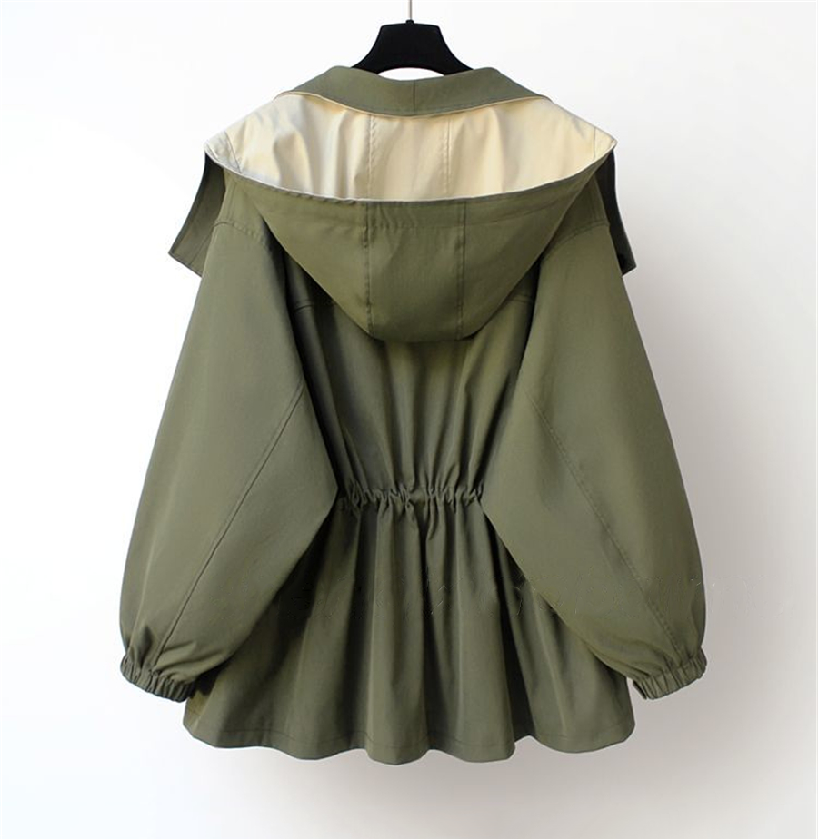 Margot | Relaxed Hooded Drawstring Trench Coat for Women