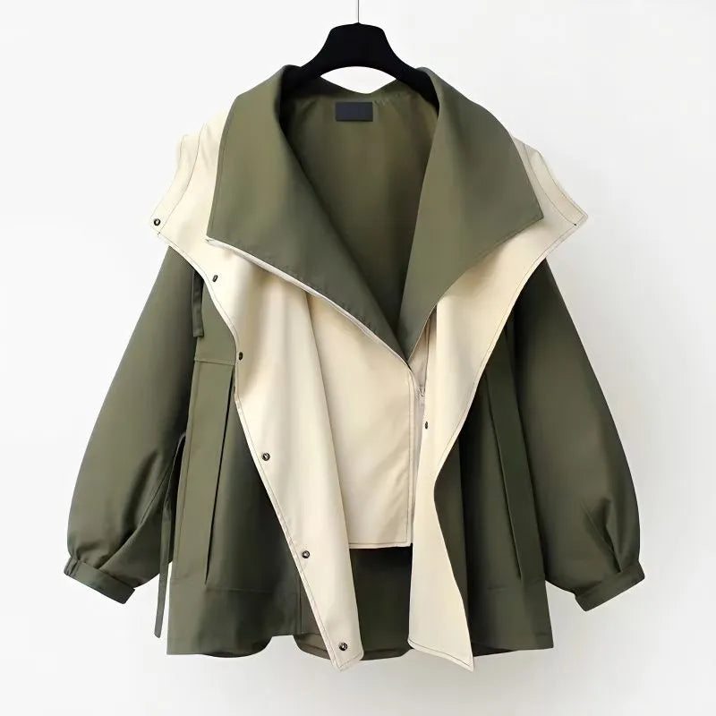 Margot | Relaxed Hooded Drawstring Trench Coat for Women
