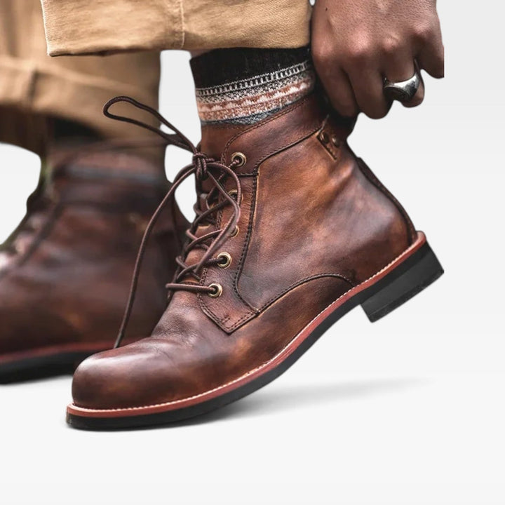 Boyd | Smart Buckle Strap Leather Ankle Boots