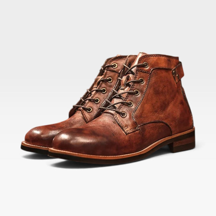 Boyd | Smart Buckle Strap Leather Ankle Boots