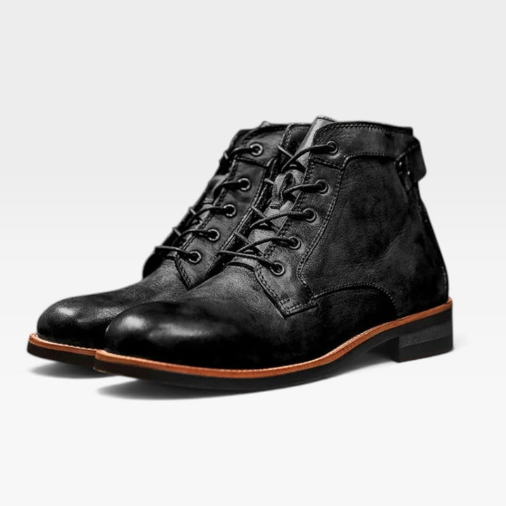 Boyd | Smart Buckle Strap Leather Ankle Boots