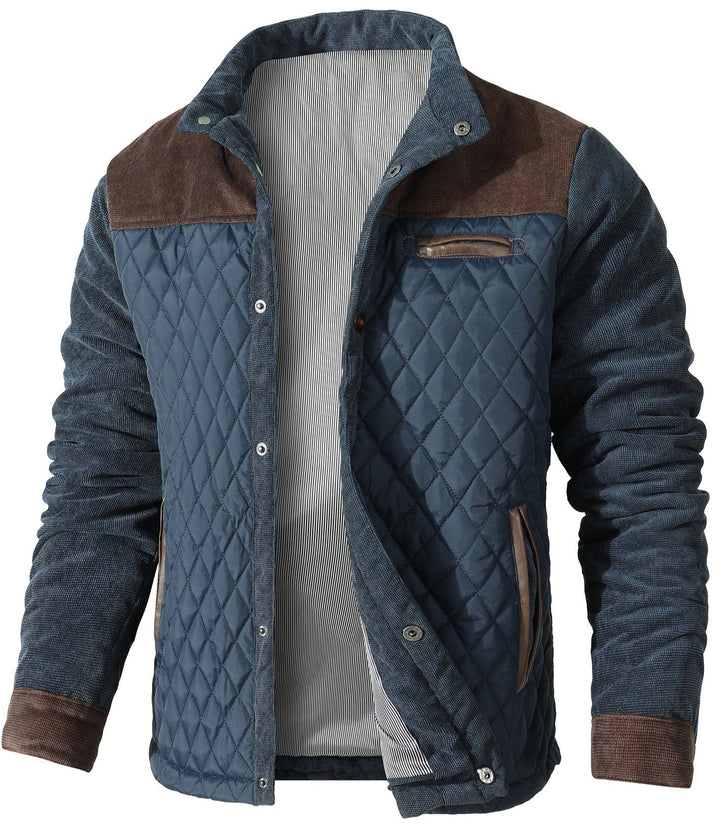 Percy | Sleek Quilted Jacket with Suede Trim for Men's Layering
