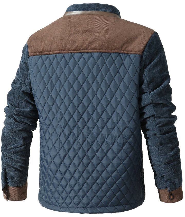 Percy | Sleek Quilted Jacket with Suede Trim for Men's Layering