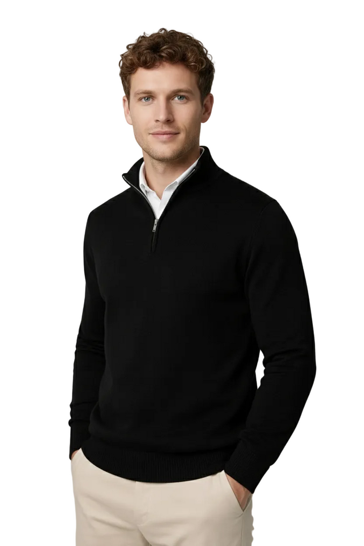 Aldric | Warm Half-Zip Turtleneck Sweater for Men