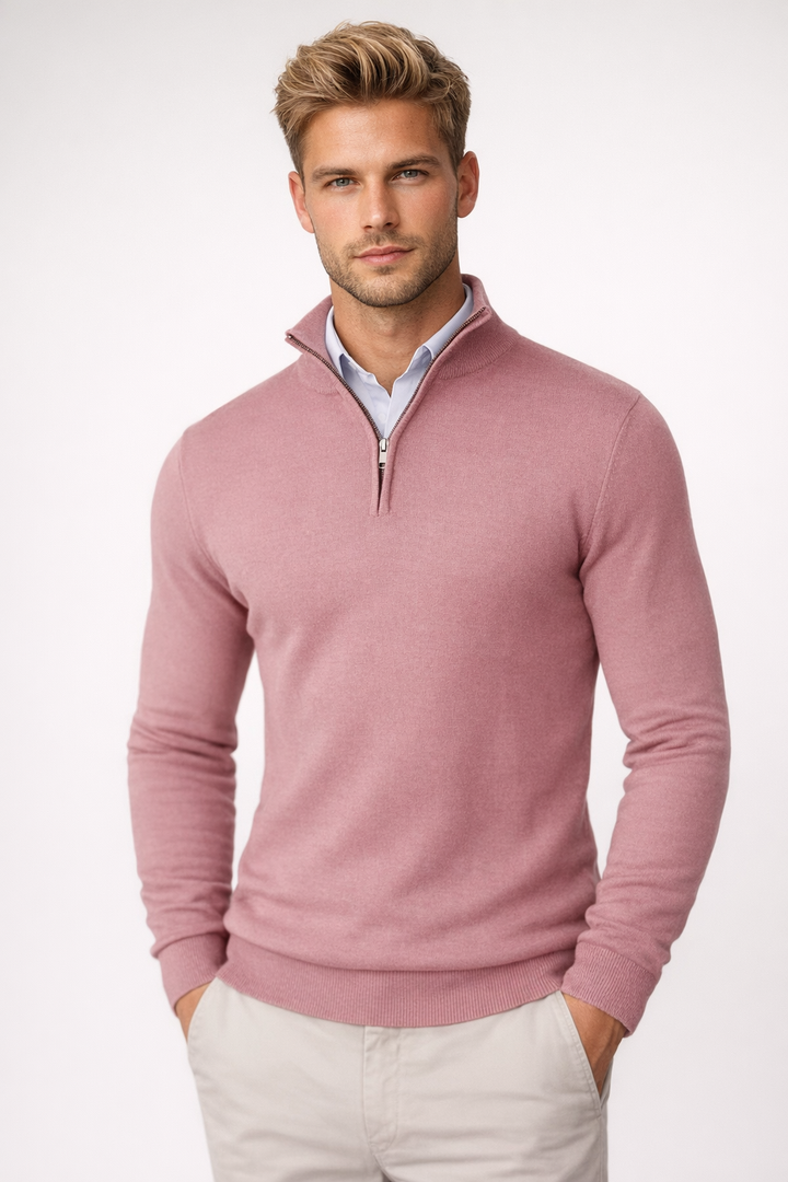 Aldric | Warm Half-Zip Turtleneck Sweater for Men