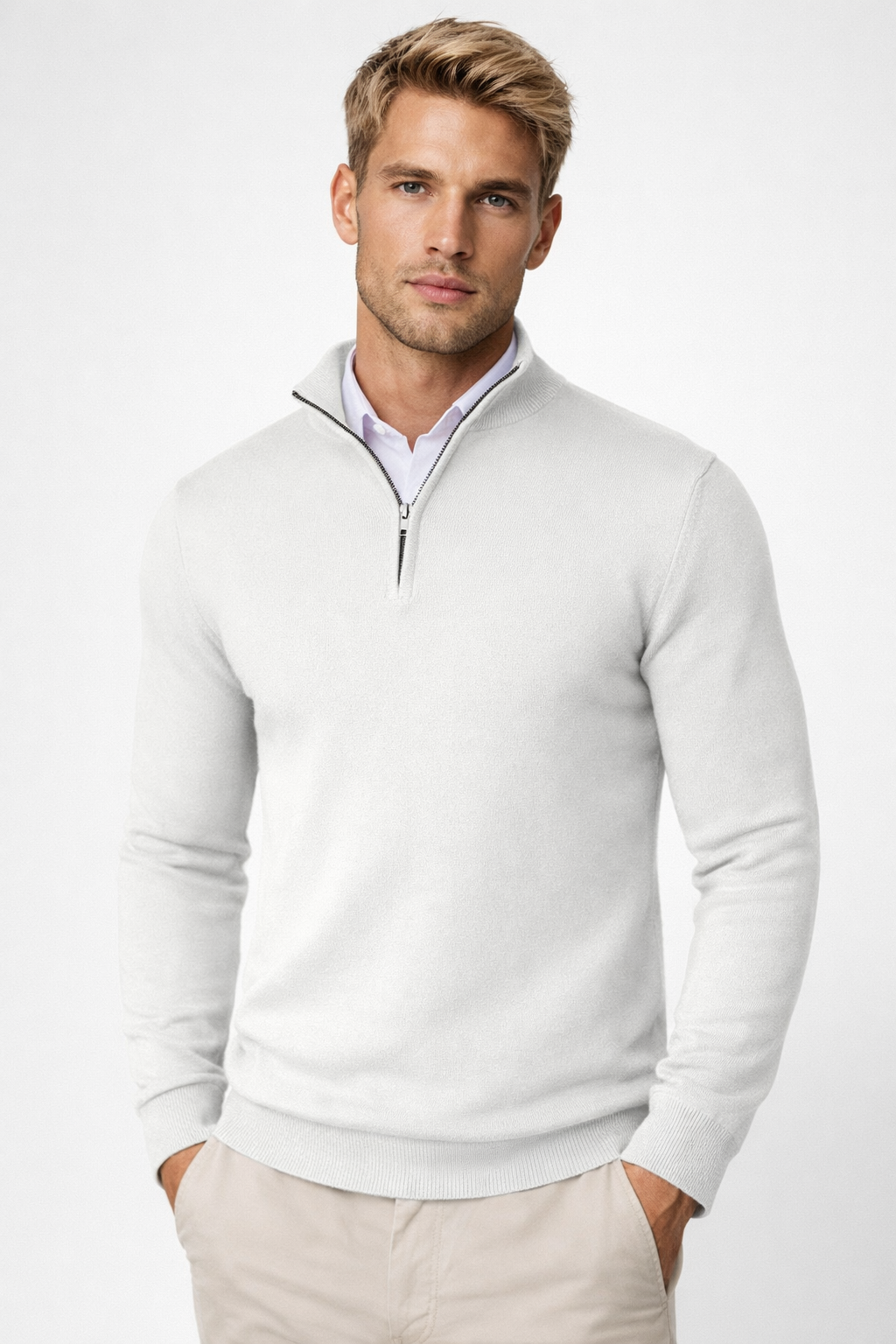 Aldric | Warm Half-Zip Turtleneck Sweater for Men