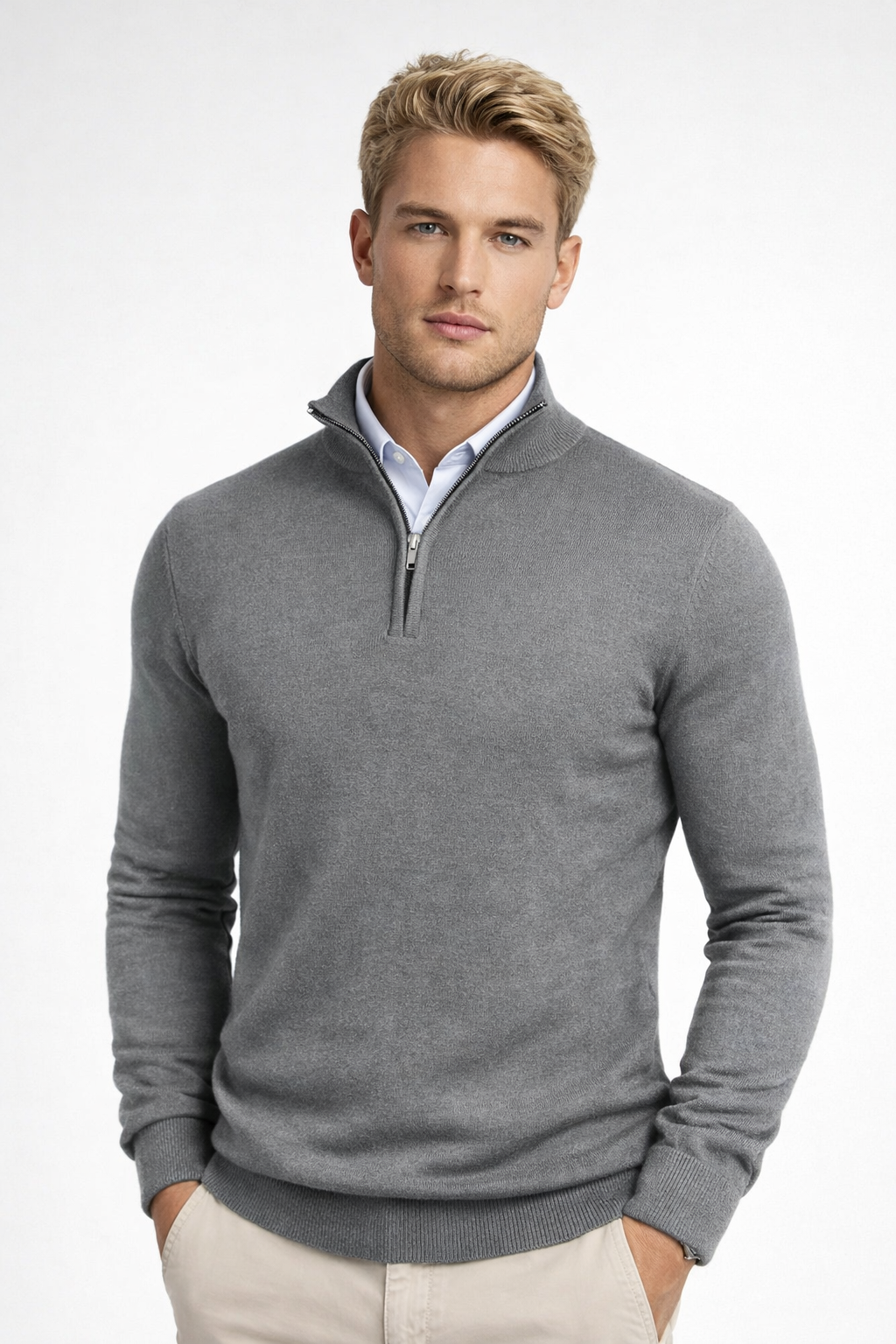 Aldric | Warm Half-Zip Turtleneck Sweater for Men