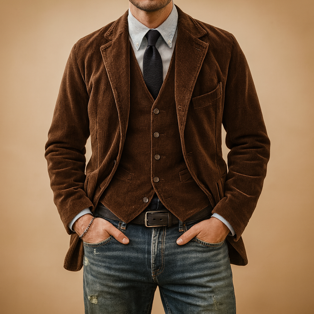 Aurelius | Refined Corduroy Blazer for Men