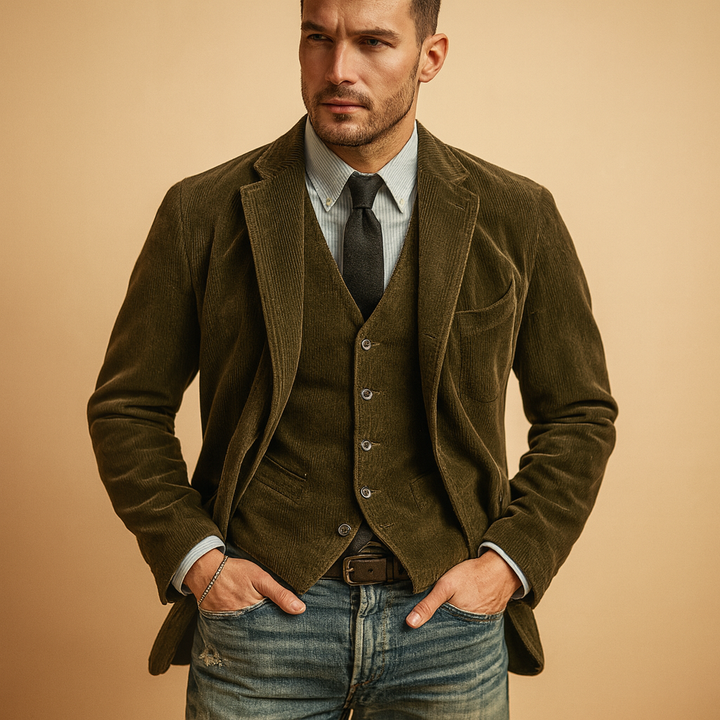 Aurelius | Refined Corduroy Blazer for Men