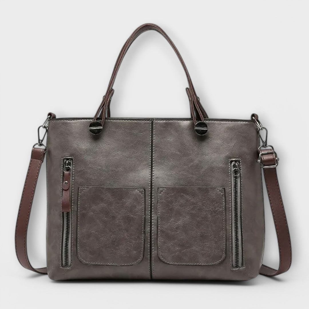 Lora | Classic Leather Tote Bag for Women
