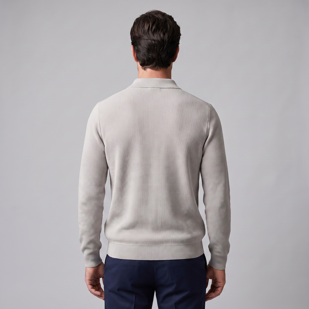 Soren | Sharp Quarter Zip Polo Knitted Sweater