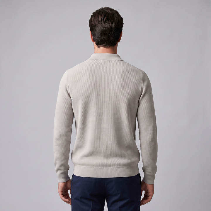 Soren | Sharp Quarter Zip Polo Knitted Sweater