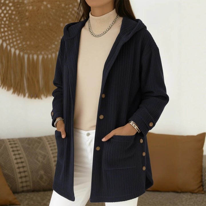 Eleanor | Effortless Hooded Corduroy Jacket